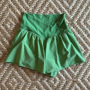 Aerie offline real me crossover flowy shorts XS green